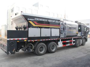  Máquina pavimentadora de asfalto con adición de fibra (4 en 1) 